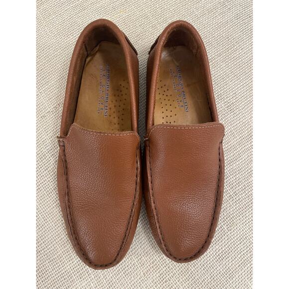 GIORGIO BRUTINI Le Glove Camel Brown Leather Driving Loafer Men's Size 8M - Picture 2 of 8